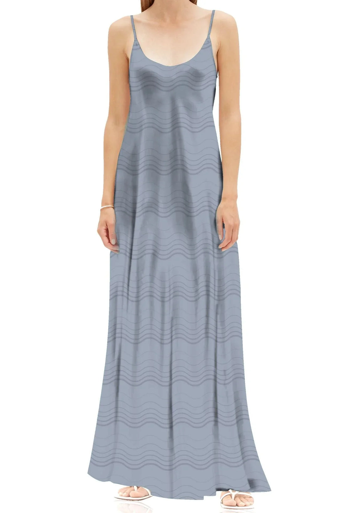 slim fit dress slacks Tank Slip Dress | Silver Distress Foil | Xs main image 1