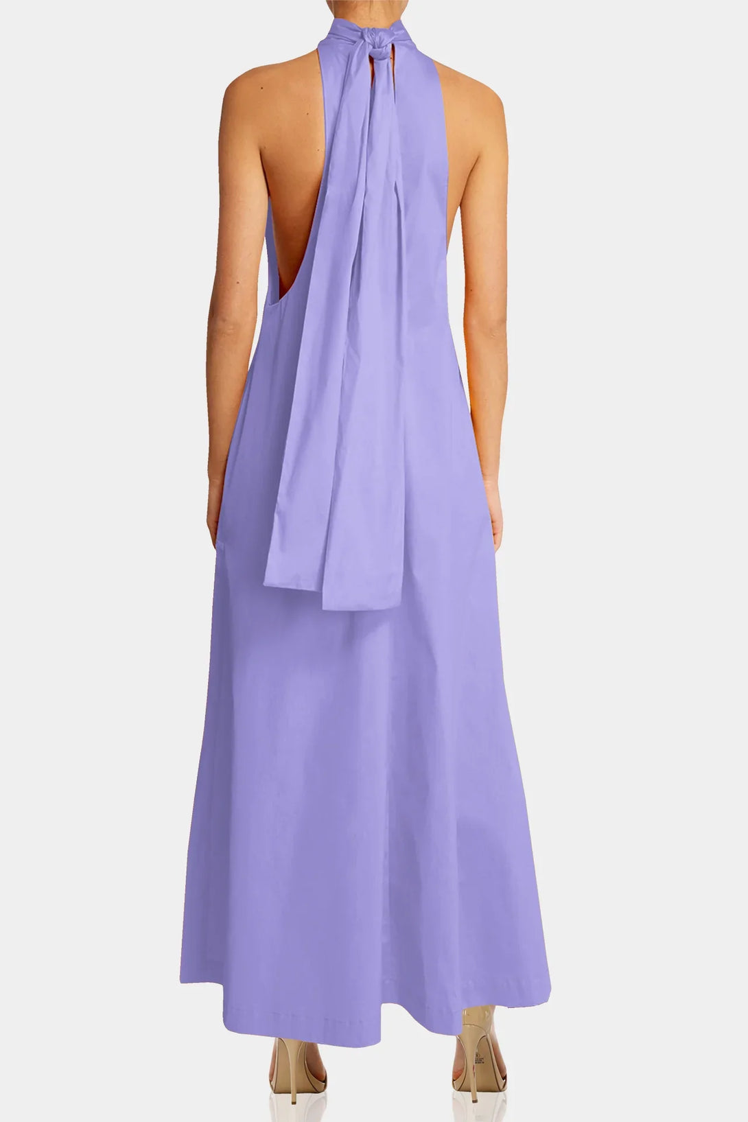 Light Purple High-Neck Maxi Dress – Elegant & Flowy Dress – Shahida Parides