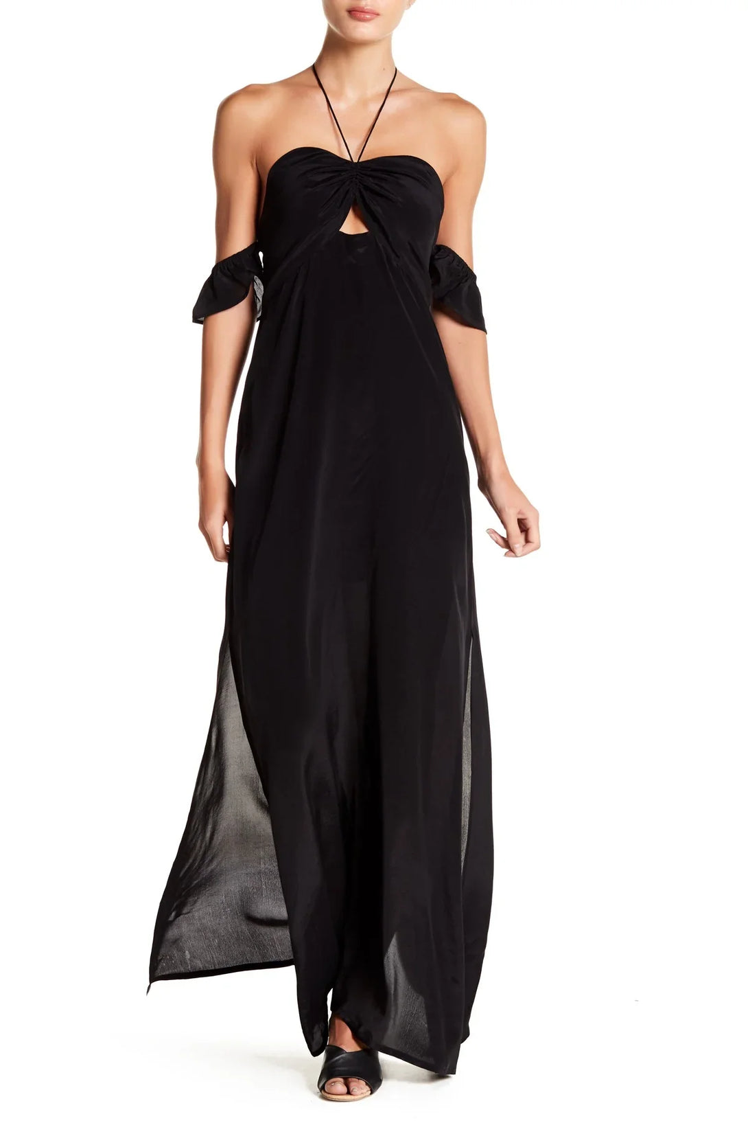 Designer Long Black Maxi Dress | Floor Length Dress | Shahida Parides Large Designer Long Black Maxi Dress | Floor Length Dress | Shahida Parides Large
