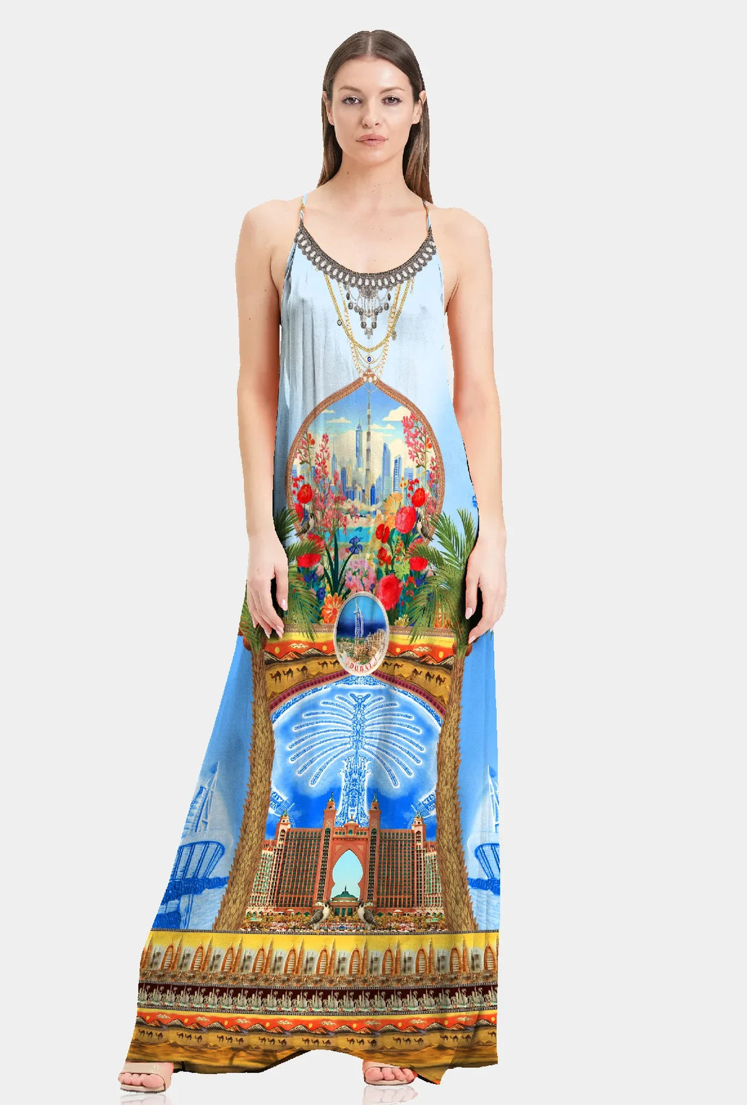 blue strappy maxi dress ASOS Design - Chiffon Maxi Dress - Women - Polyester - 10 US