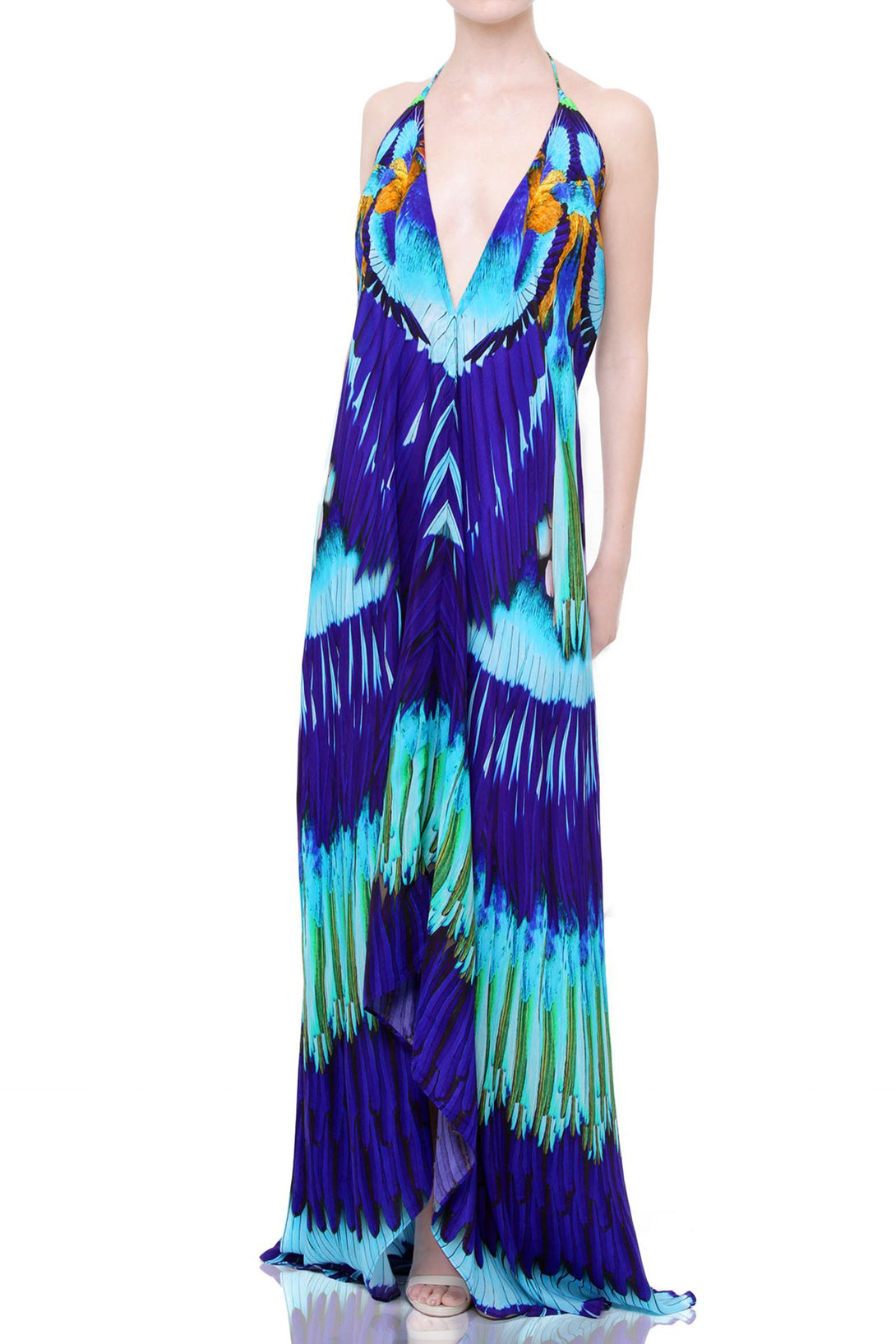  long blue dress, Shahida Parides, beach maxi dress, long summer dresses, backless maxi dress,