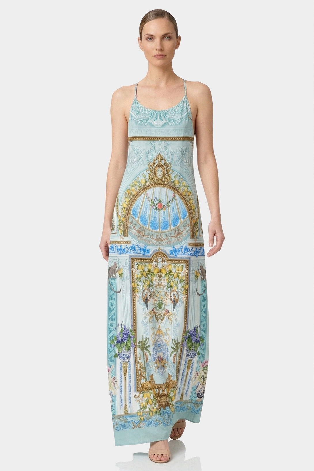 S Santorini Mint Long Camisole Slip