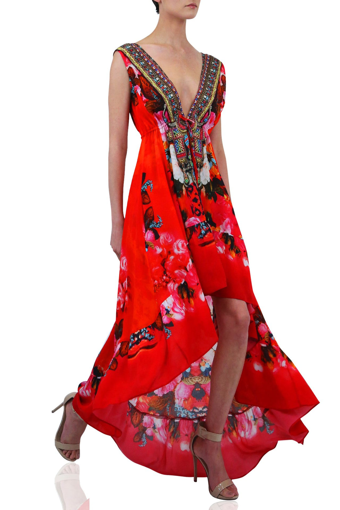  orange maxi dresses for women, Shahida Parides, long dresses for women, flowy maxi dress, Shahida Parides,