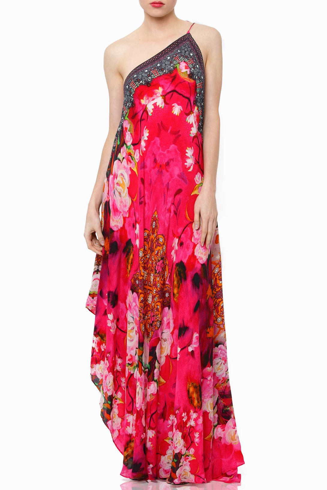  blush pink color dress, long satin dress, Shahida Parides, plus size maxi dresses, flowy maxi dress,