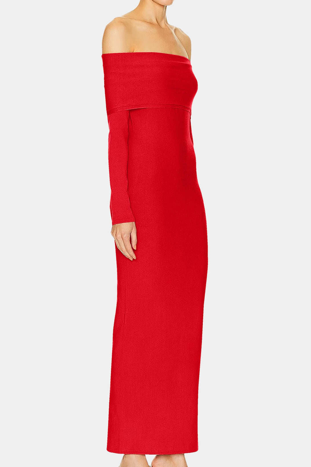  red maxi dress, Off shoulder long dress, wedding guest maxi dress, Shahida Parides,