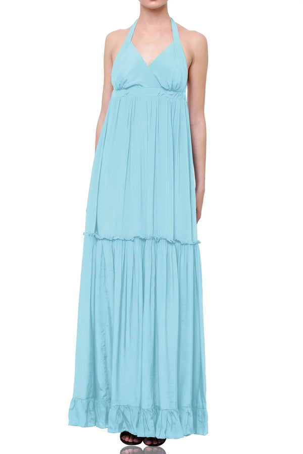 summer maxi dress, maxi clothes, long blue dress, Shahida Parides,