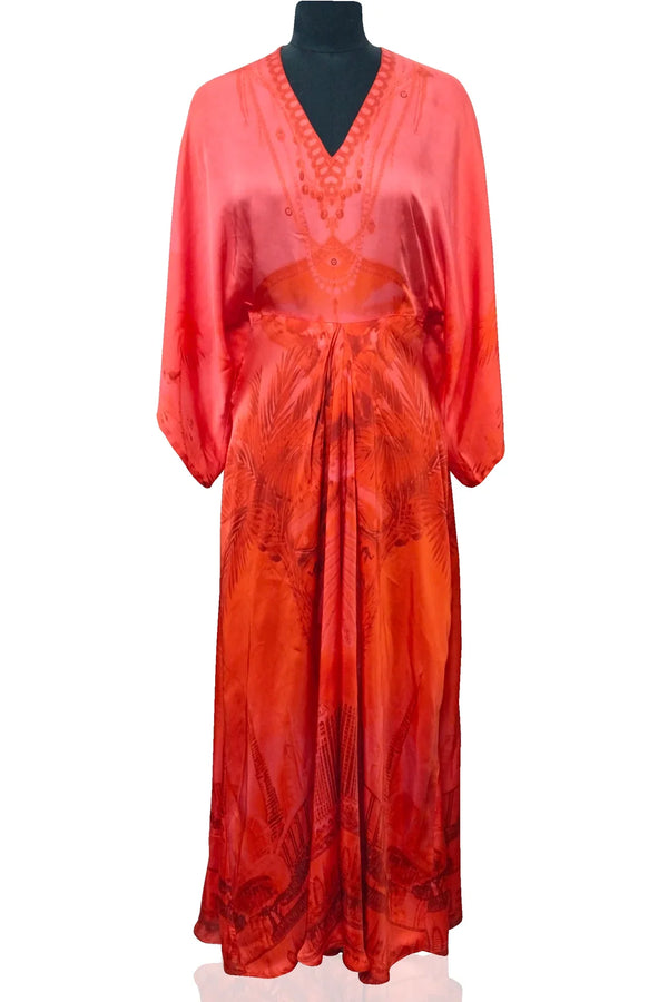 Full Sleeve V-Neck Maxi Dress