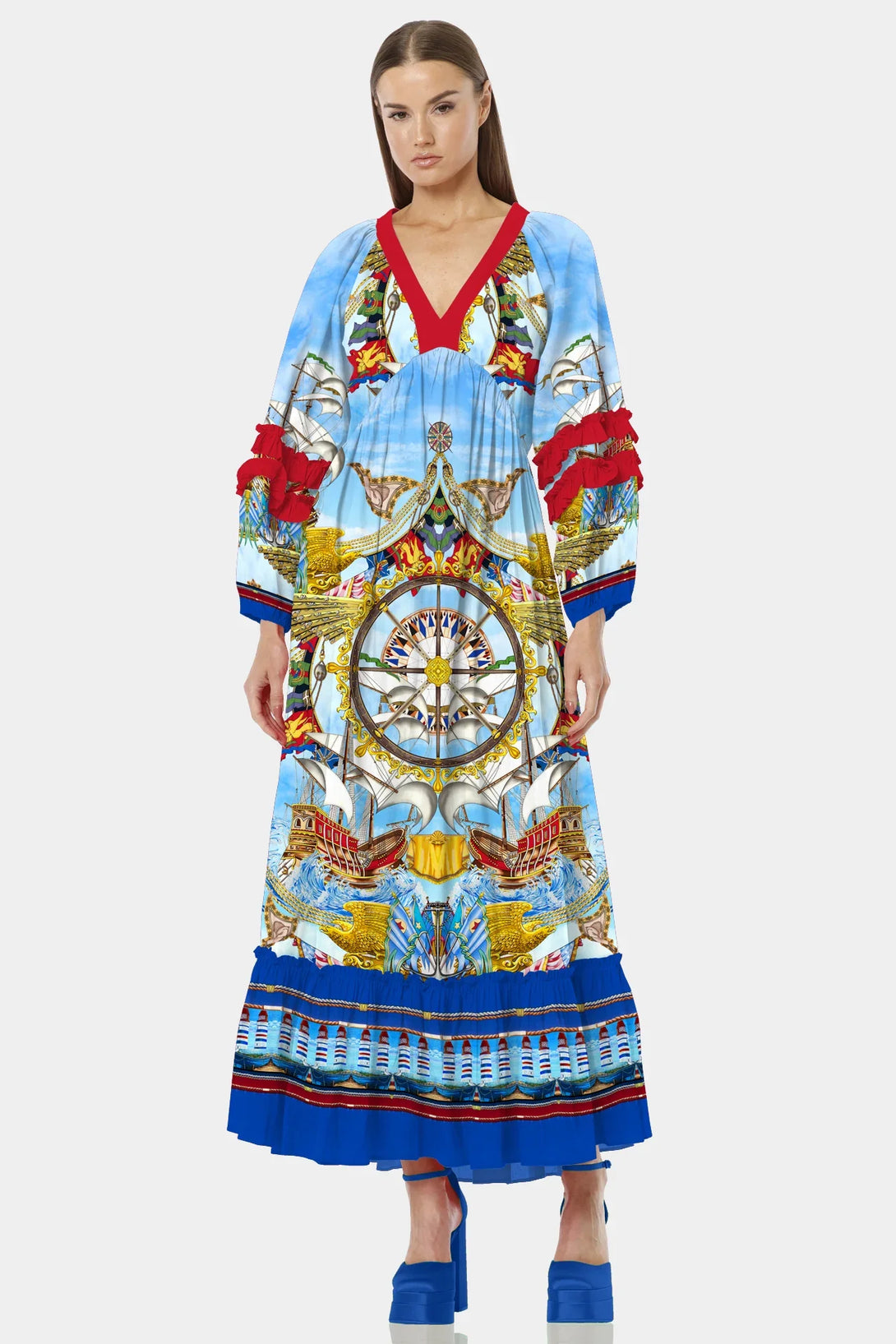 fancy summer maxi dresses S Red Fancy Maxi Dress for Women
