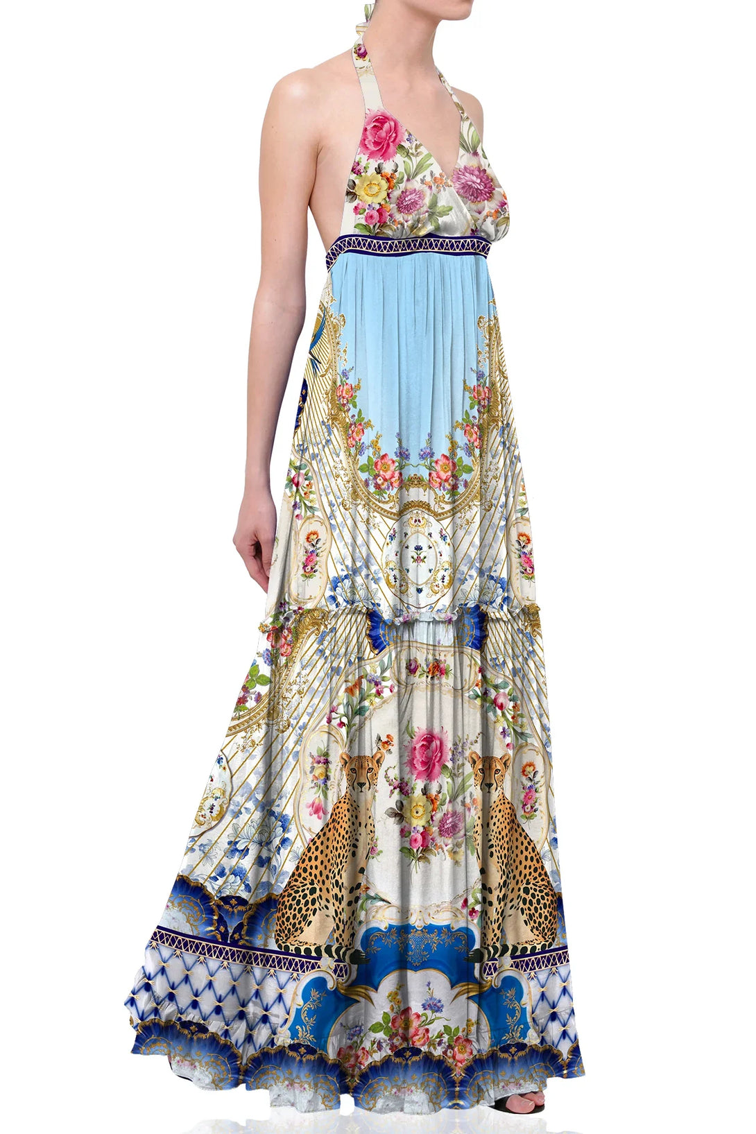 Long Summer Dresses | Halter Neck Backless Dress Long Summer Dresses | Halter Neck Backless Dress
