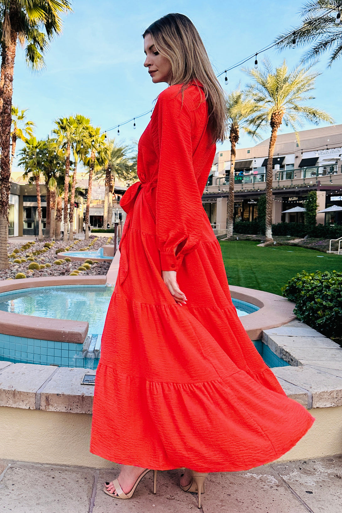  long formal dresses, long sleeve summer dresses, Shahida Parides, smocked maxi dress,