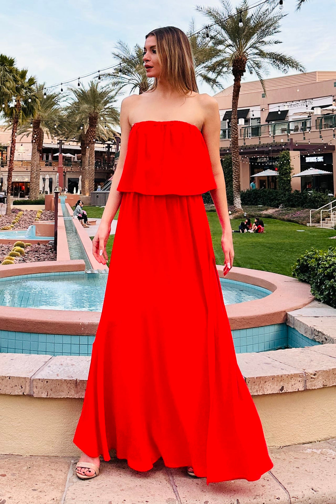  long sleeve wedding guest dresses, long red dress, Shahida Parides, fall maxi dresses, 