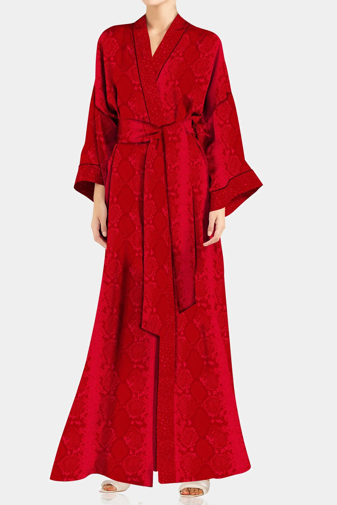 floor length kimono dressing gown Gold Robe Boho Do not bleach Women's Full Length Floral Print
