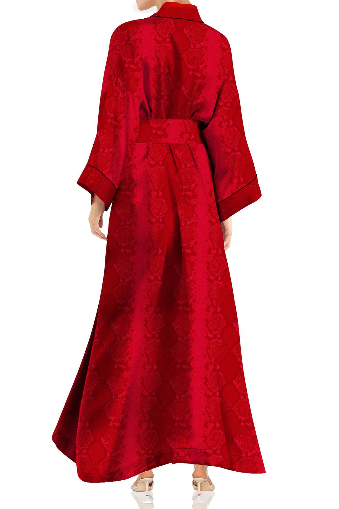 Kyle X Shahida, womens kimono robes, woman in silk robe, washable silk robe,