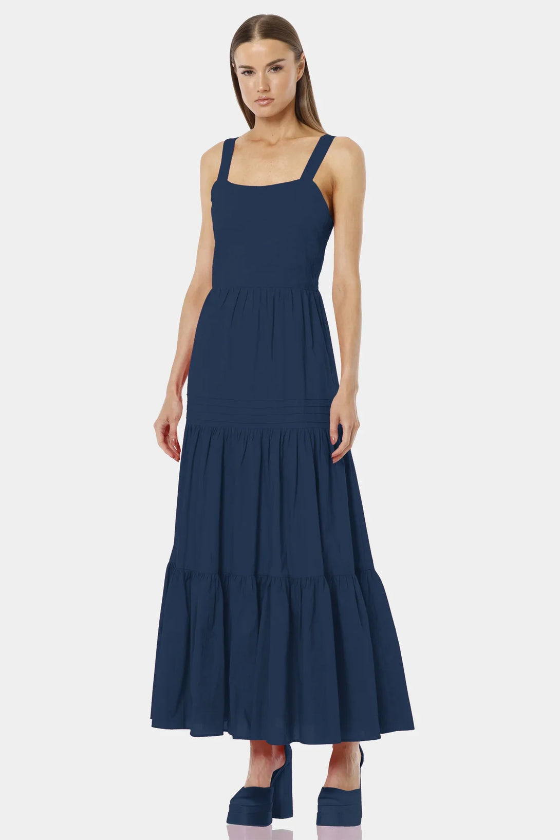 ladies maxi summer dresses S Blue One Piece Maxi Dress