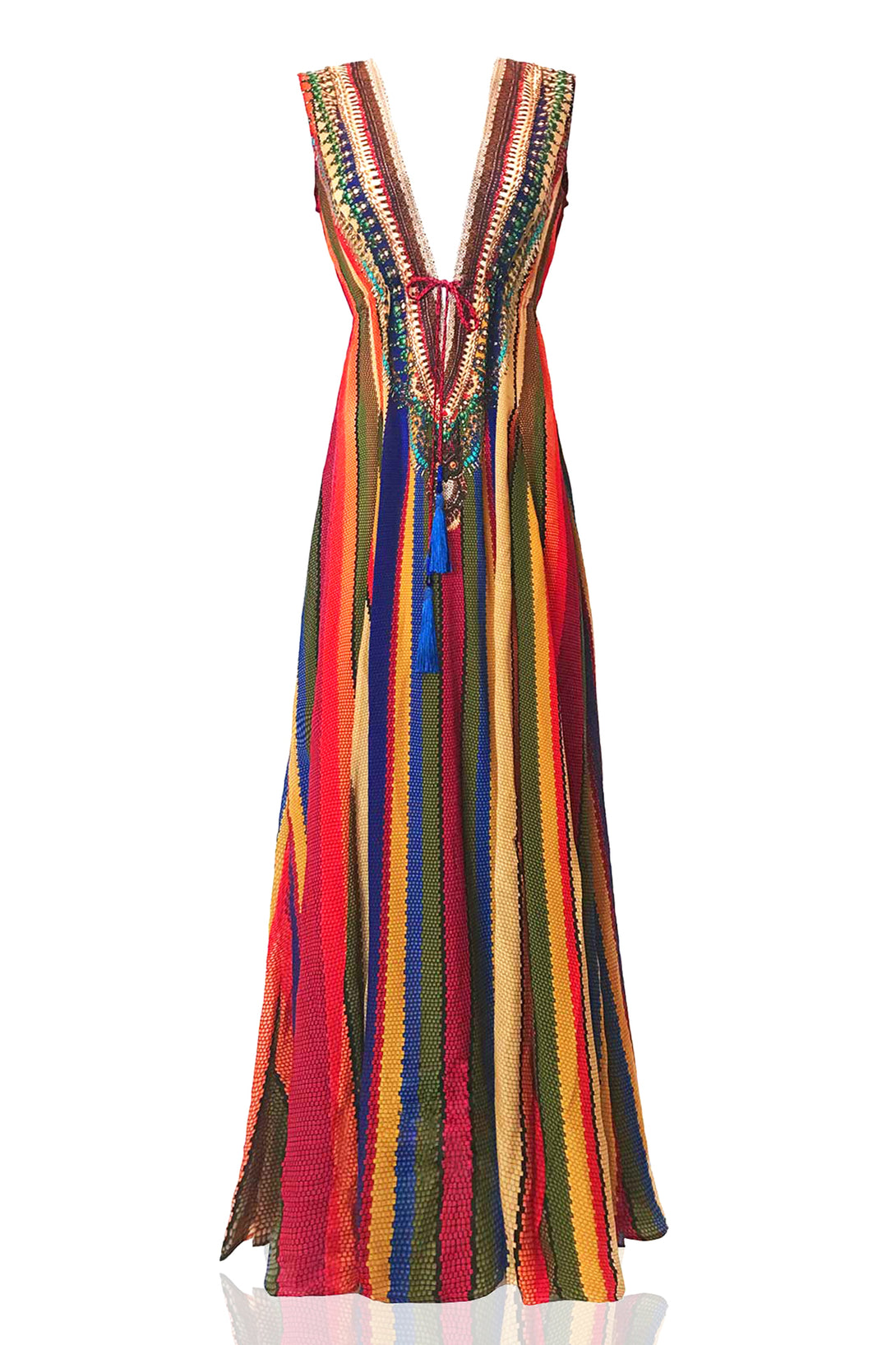  multi colored flowy dress, Shahida Parides, long dresses for women, flowy maxi dress, Shahida Parides,