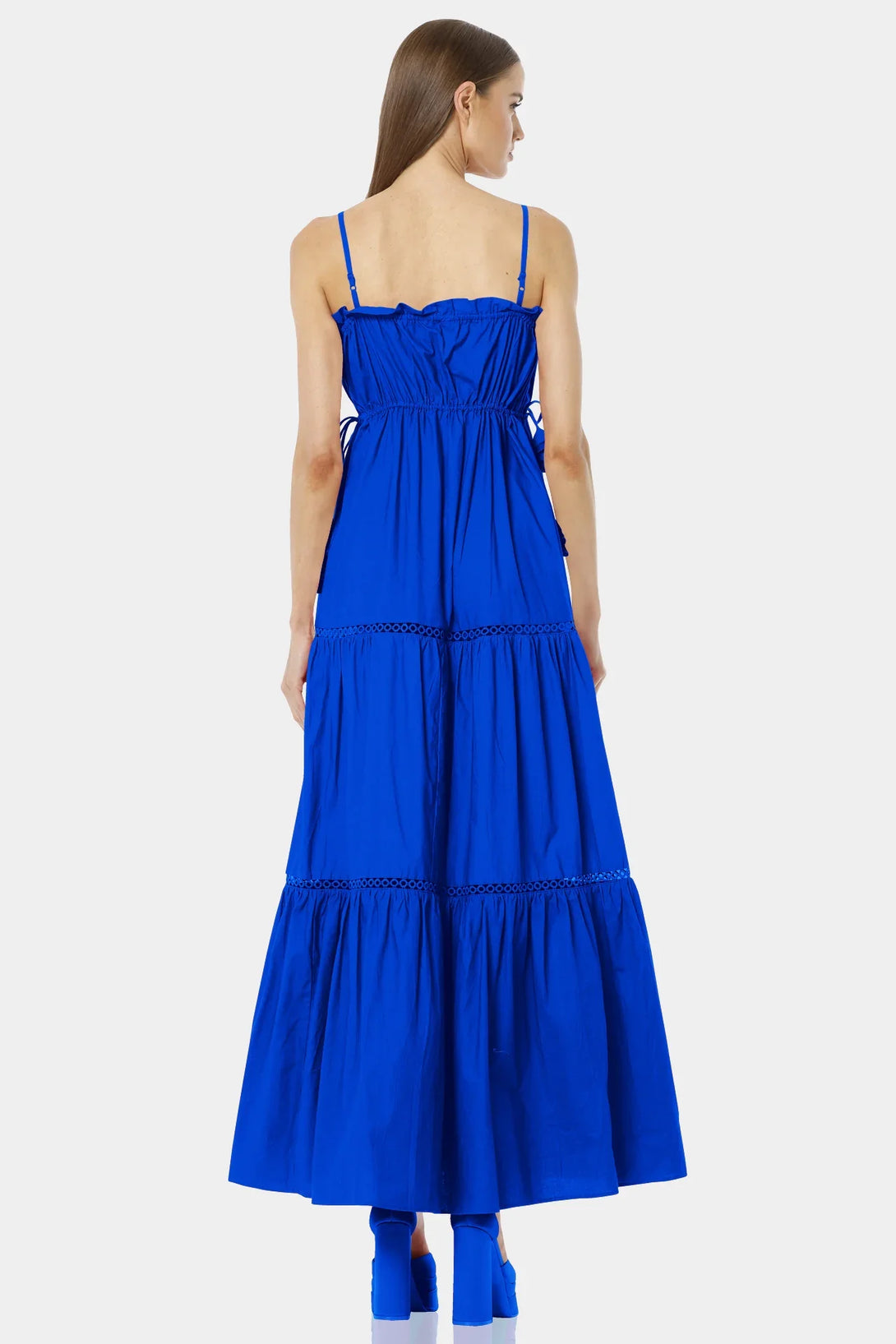 S Blue Fit And Flare Maxi Dress S Blue Fit And Flare Maxi Dress