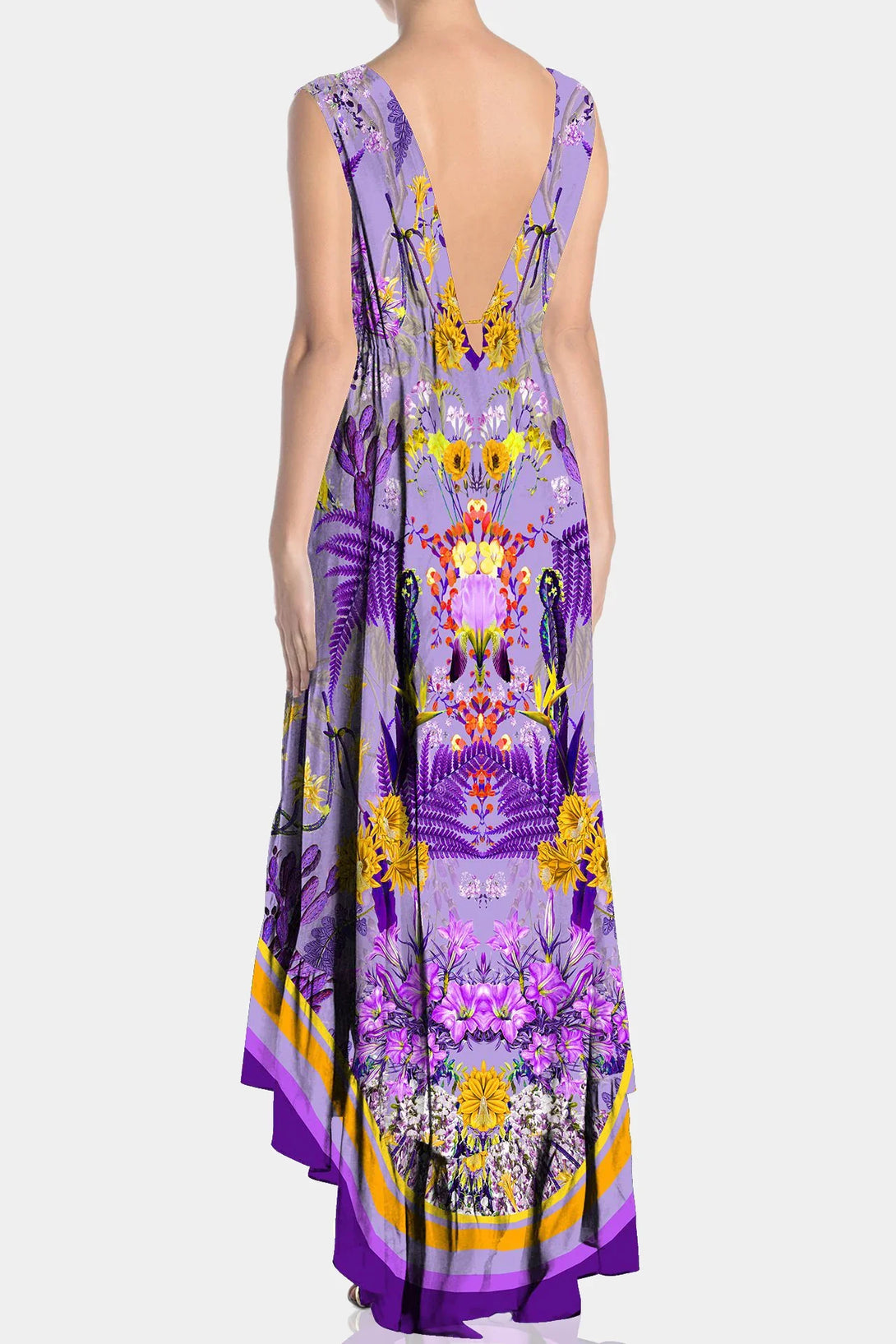 Designer Dark Purple Maxi Dress | High Low Hem Dress | Shahida Parides Large - Extra Large Designer Dark Purple Maxi Dress | High Low Hem Dress | Shahida Parides Large - Extra Large