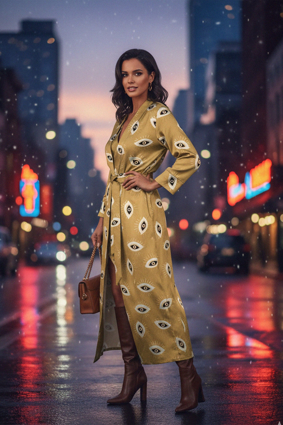 womens dressing gown,
womens designer robe,
women's kimono robe,
Kyle X Shahida,