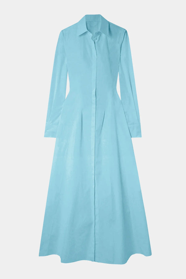 Designer Button Down Dress Long Sleeve