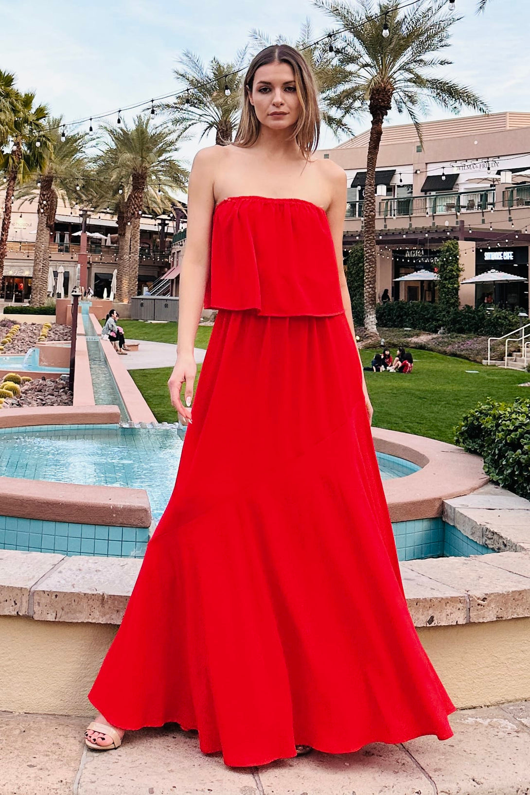  long formal dresses, long sleeve summer dresses, Shahida Parides, smocked maxi dress,