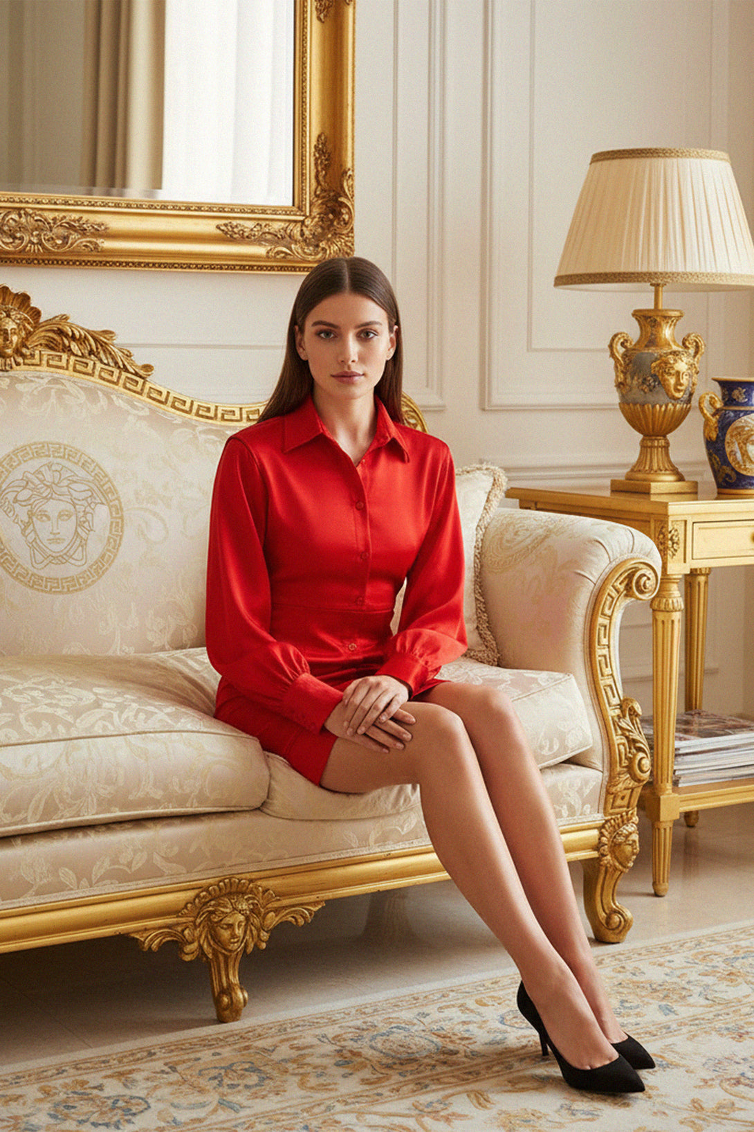 shirt dresses for women, full sleeve shirt dress, sexy red dress, Shahida Parides,