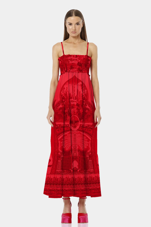 Luxury Maxi Dress in Red