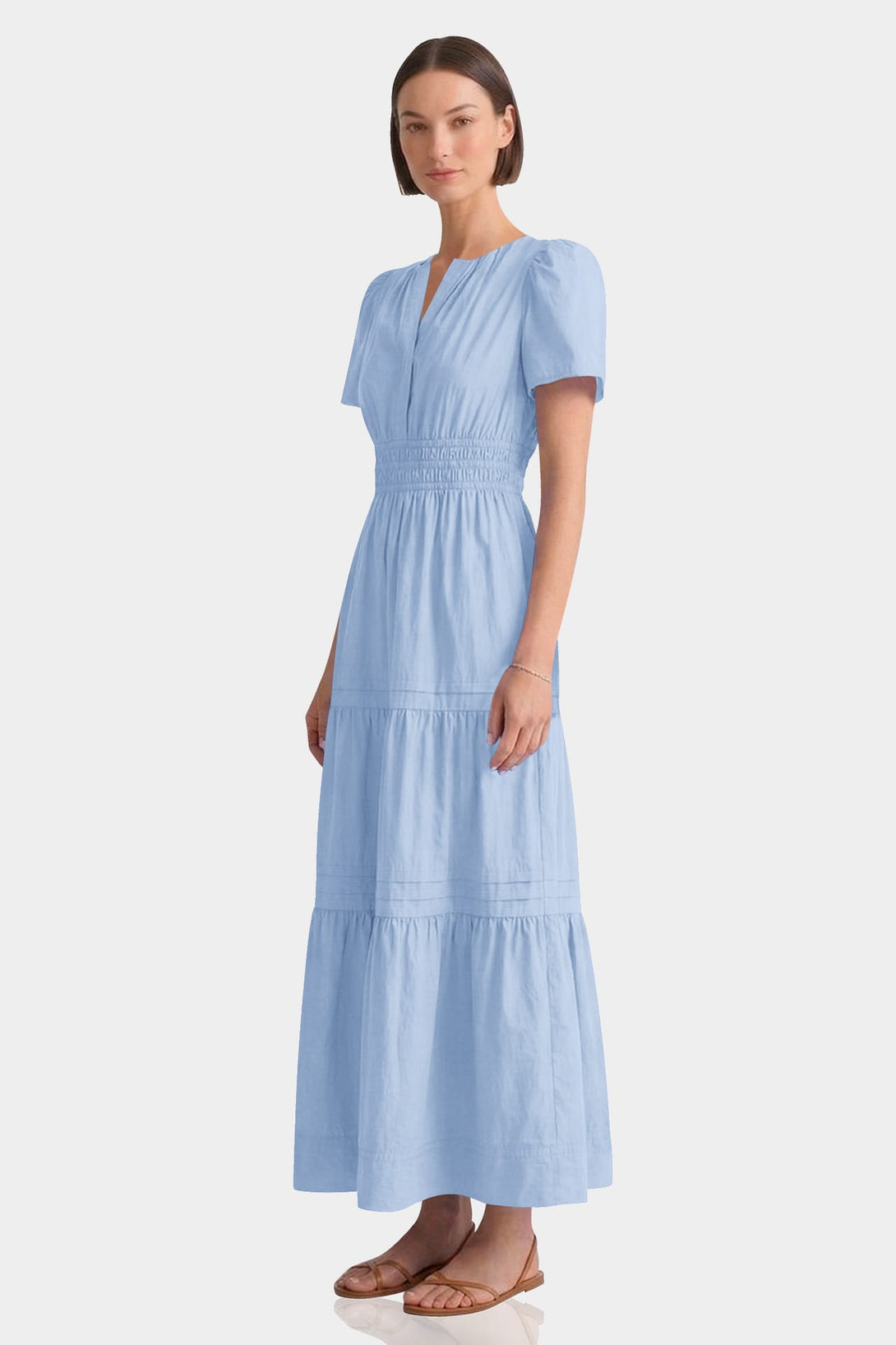 powder blue summer dress Cotton Maxi Paint Color:Bisque this midi dress is Marine Corps Dress Whites occasion