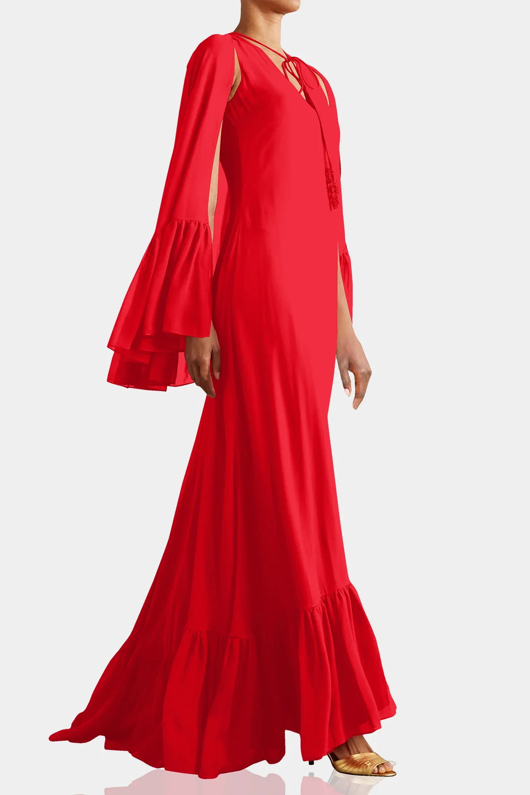 luxury silk evening dress Small Luxury Silk A-Line Evening Dress