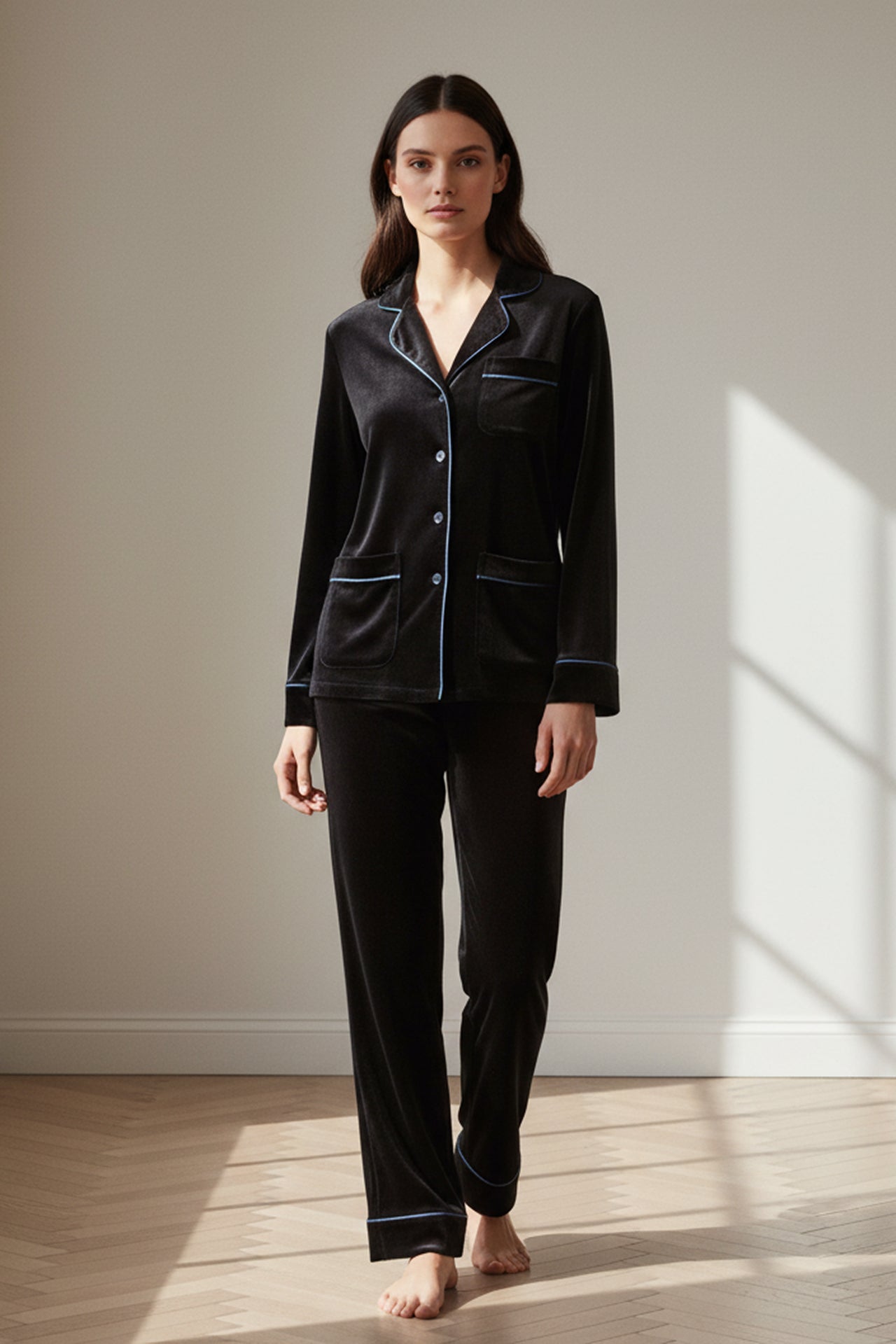 Comfort Women’s Black PJs – Long Sleeve Sleepwear | Shahida Parides