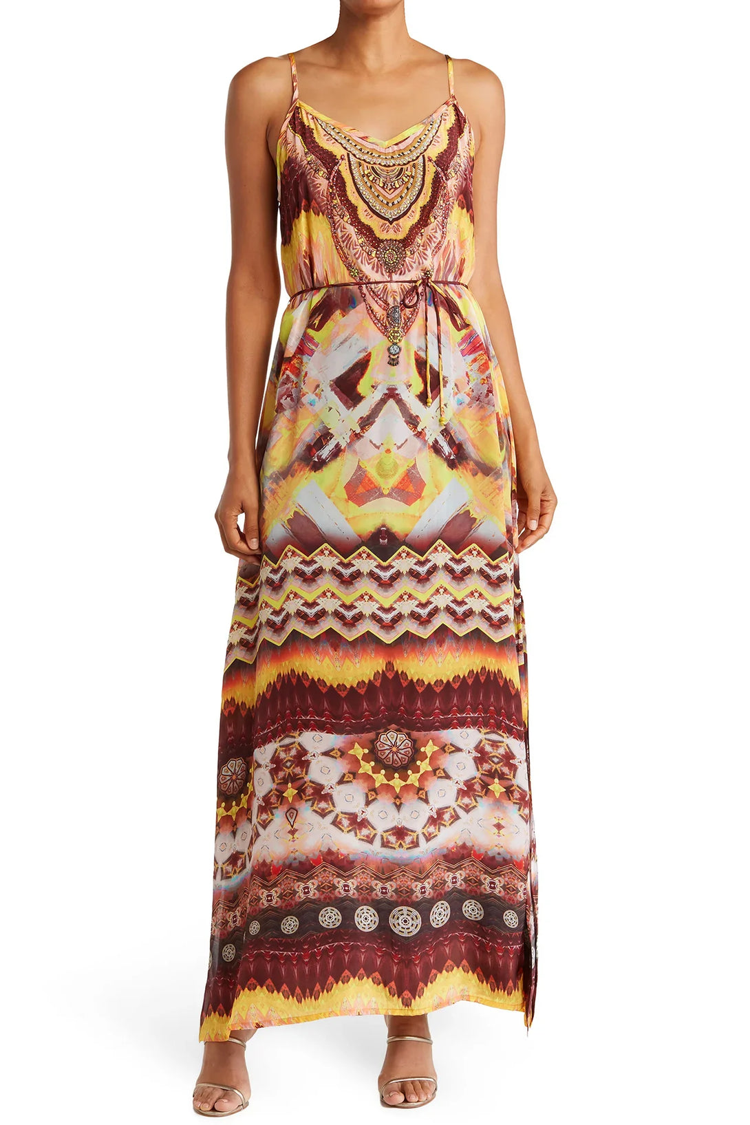 Designer Strappy Summer Maxi Dress | Long Maxi Dress