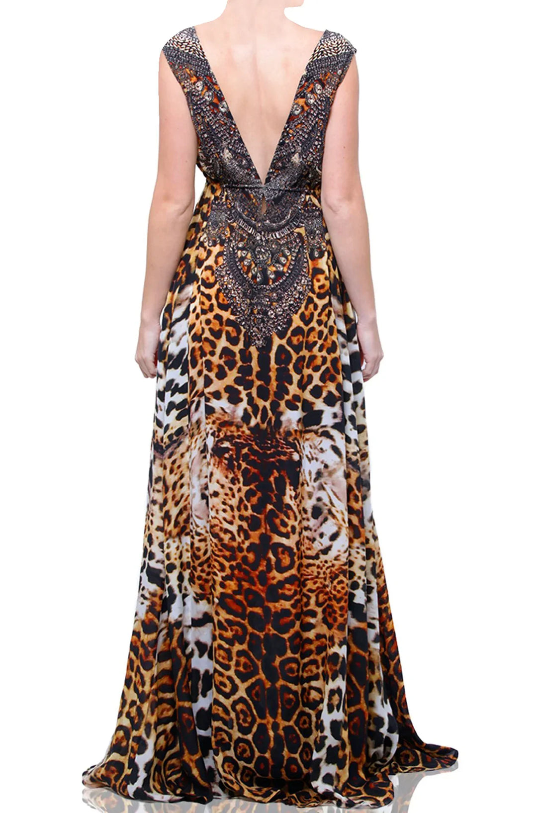 long summer dress, summer maxi dresses for women, plunging v neck formal dress, Shahida Parides,