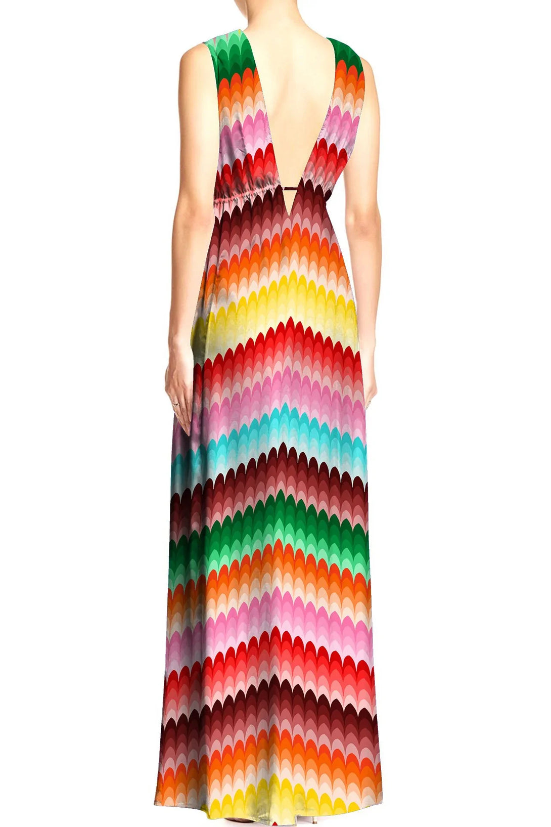 Small-Medium Sleeveless Maxi Dress Multicolor Small-Medium Sleeveless Maxi Dress Multicolor