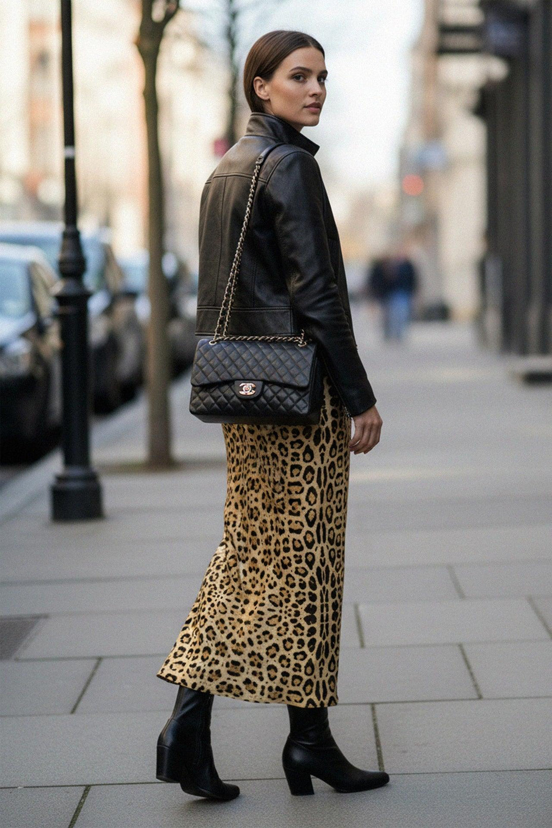 knee skirt length, knee length skorts plus size, panther print, Shahida Parides,