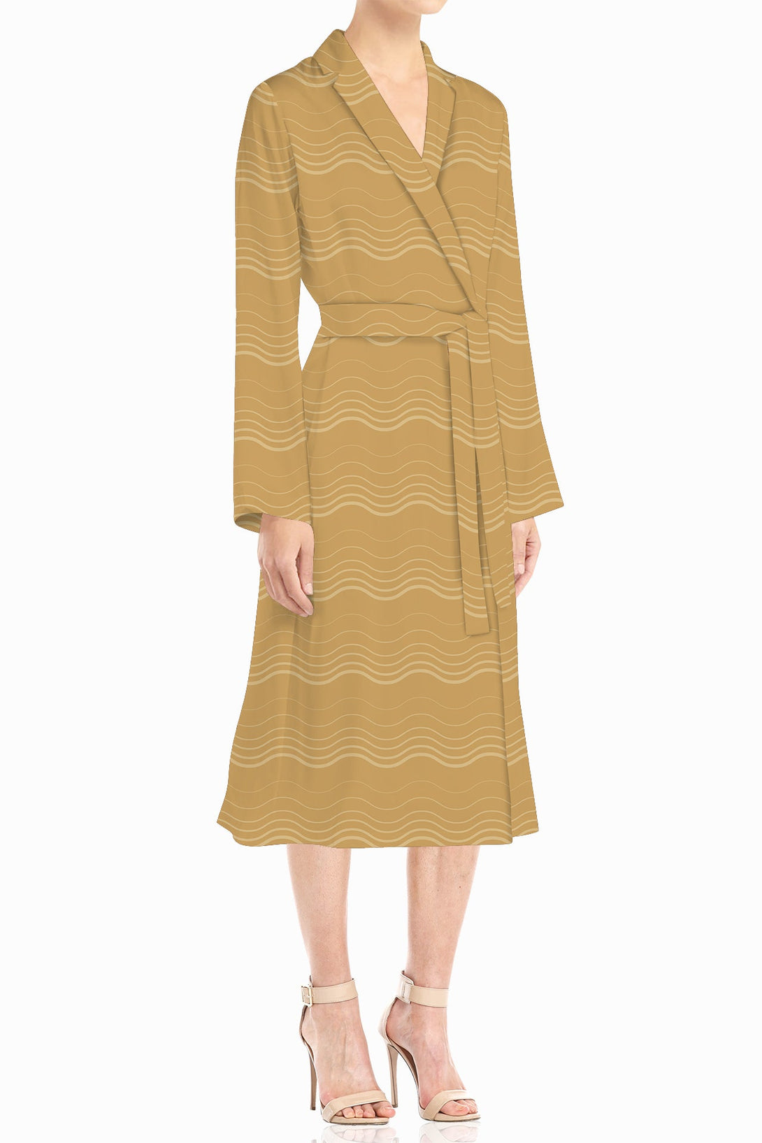 Designer Printed Robes | Long Sleeve Wrap Midi Dress - Kyle x Shahida Large Designer Printed Robes | Long Sleeve Wrap Midi Dress - Kyle x Shahida Large