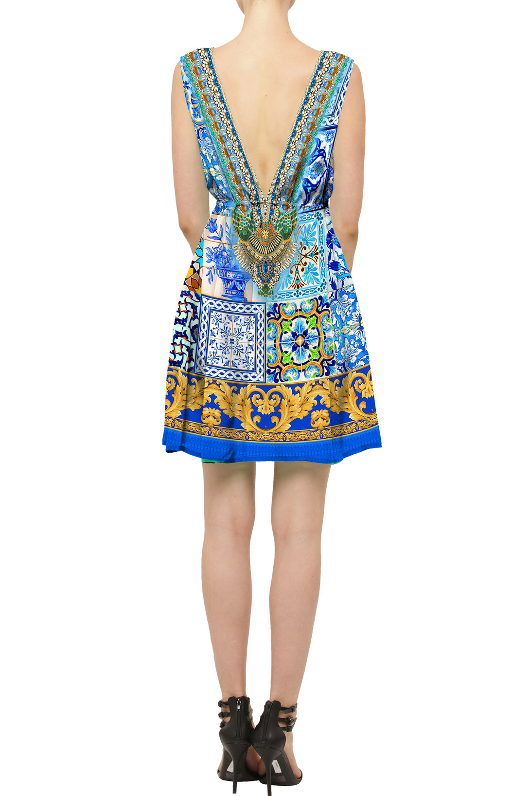  sky blue mini dress, sleeveless mini dress, Shahida Parides, short dress mini,
