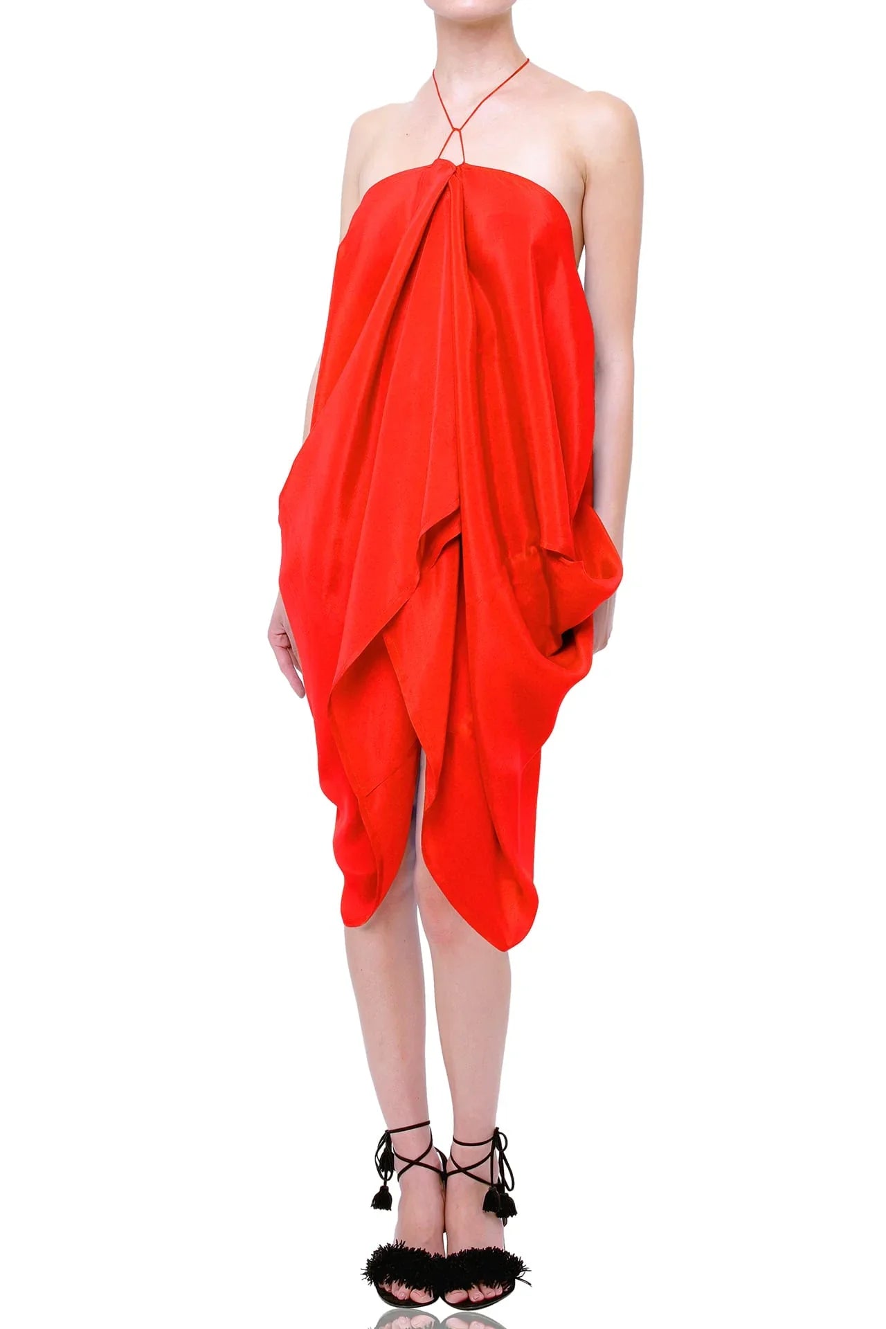 Designer Red Mini Dress | Mini Kaftan for Women