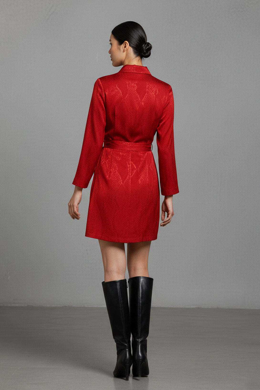 minimalist mini dress, vegan silk fashion, cupro womenswear, shahida richards design, blood stone dress, eco fashion item