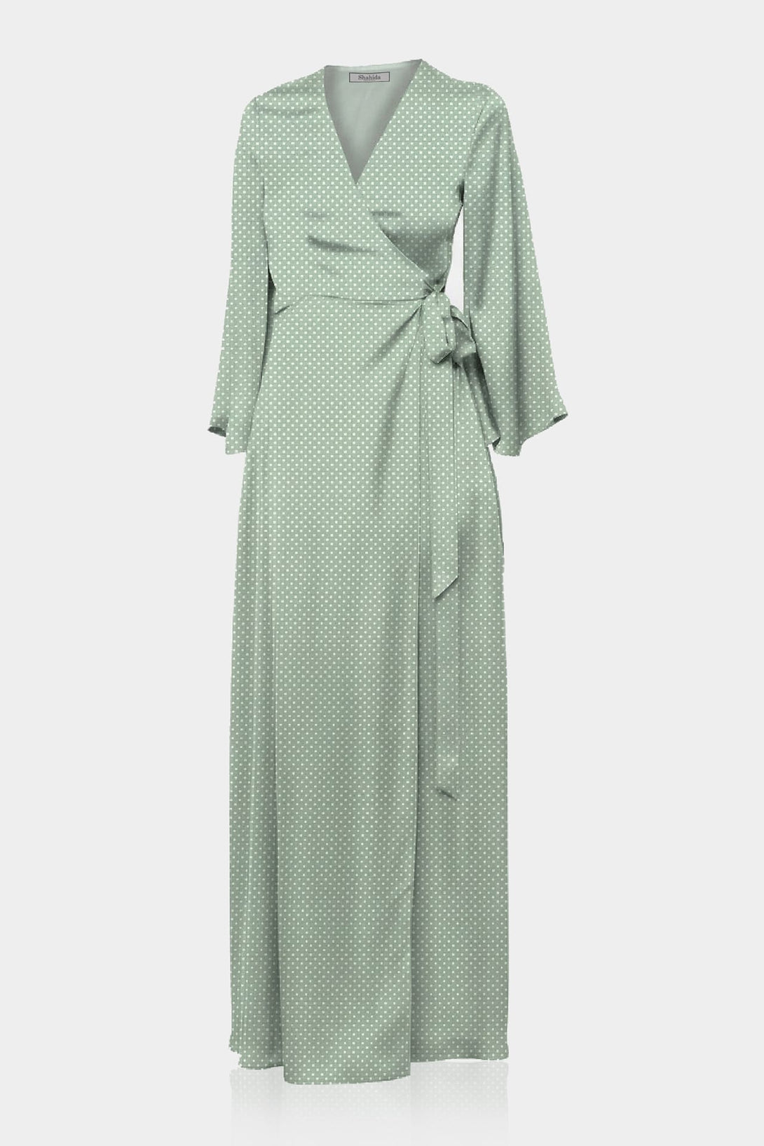 mint green polka dot dress 1960s Mint Green Dress With White Donut Shaped Polka Dots by Lady Carol