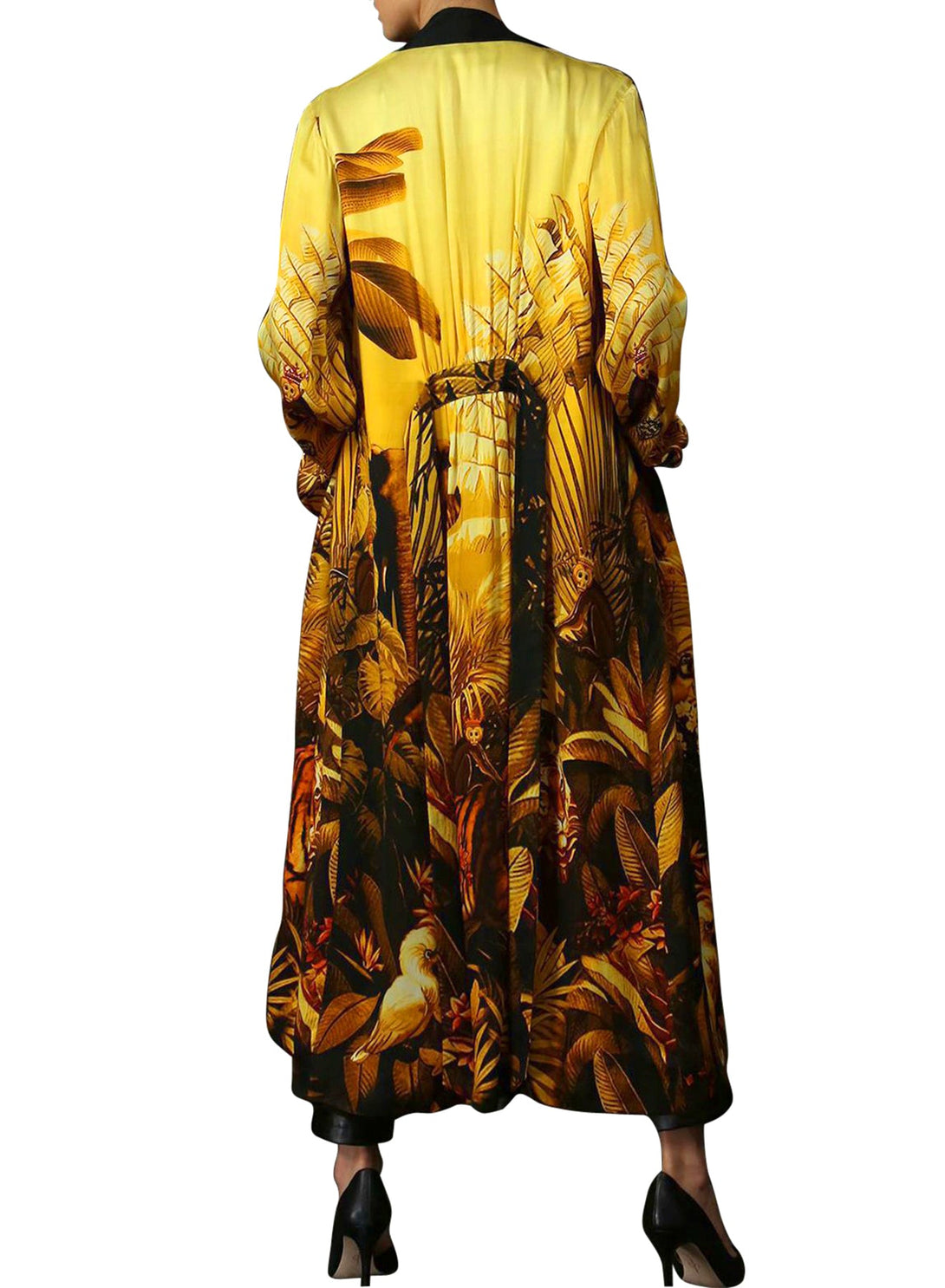 Kyle X Shahida, long silk kimono, cute kimonos, robe silk kimono, yellow silk robe