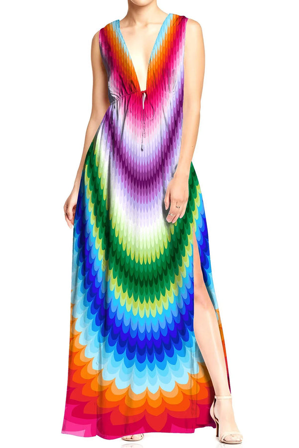 Small-Medium Multicolor Maxi Dress for Women