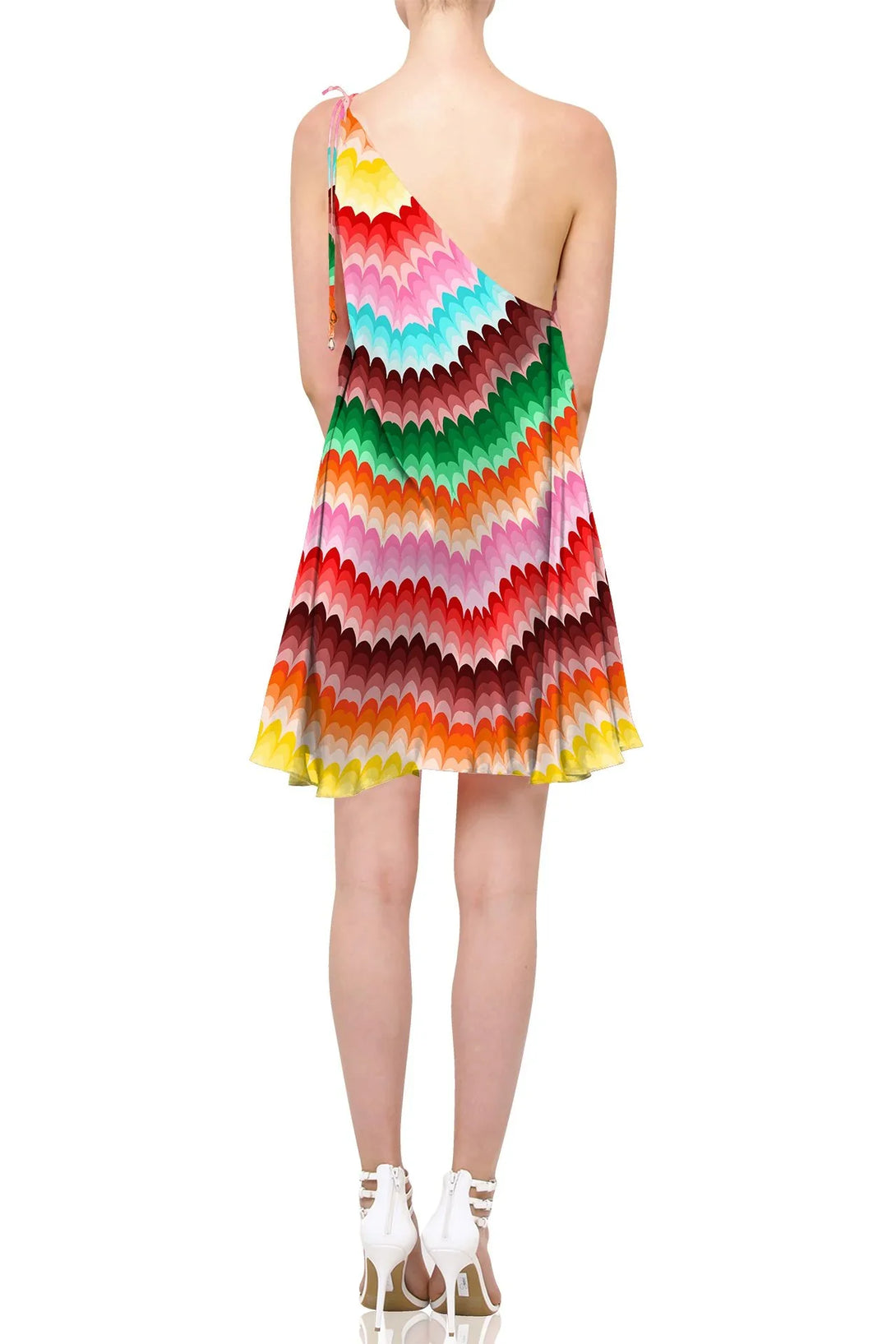Designer Short Printed Dress | Multicolored Dress | Shahida Parides Designer Short Printed Dress | Multicolored Dress | Shahida Parides