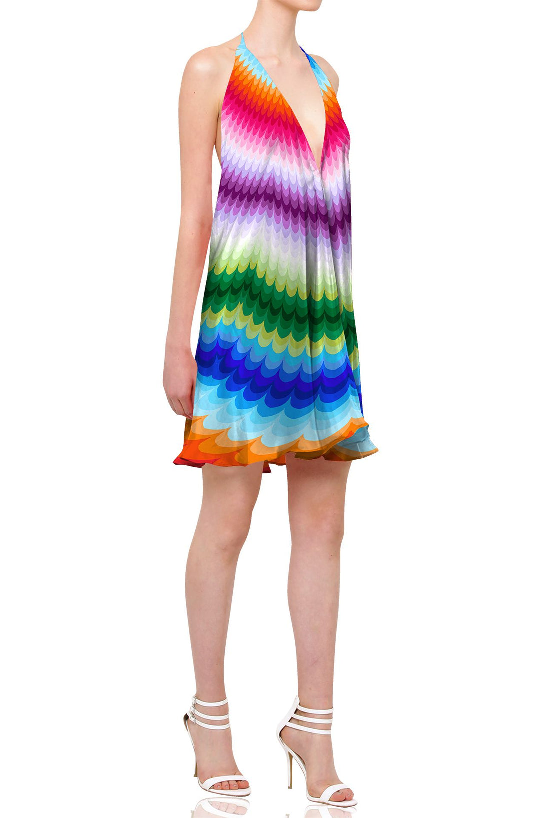  multicolored dress, Shahida Parides, sexy mini dresses for women, sleeveless mini dress,