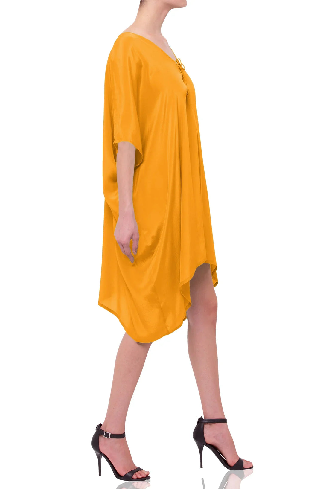 casual silk dress Designer Silk Kaftan | Mini Summer Dresses For Women | Shahida Parides XL (14 US