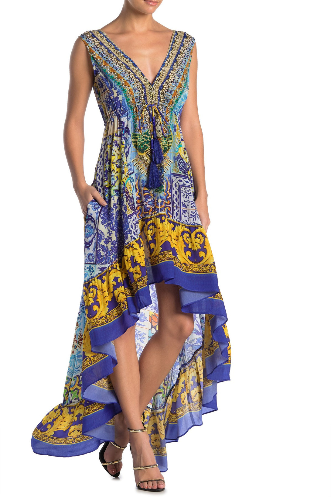  blue color maxi dress, flowy maxi dress, long formal dresses, high low dresses for ladies, Shahida Parides,