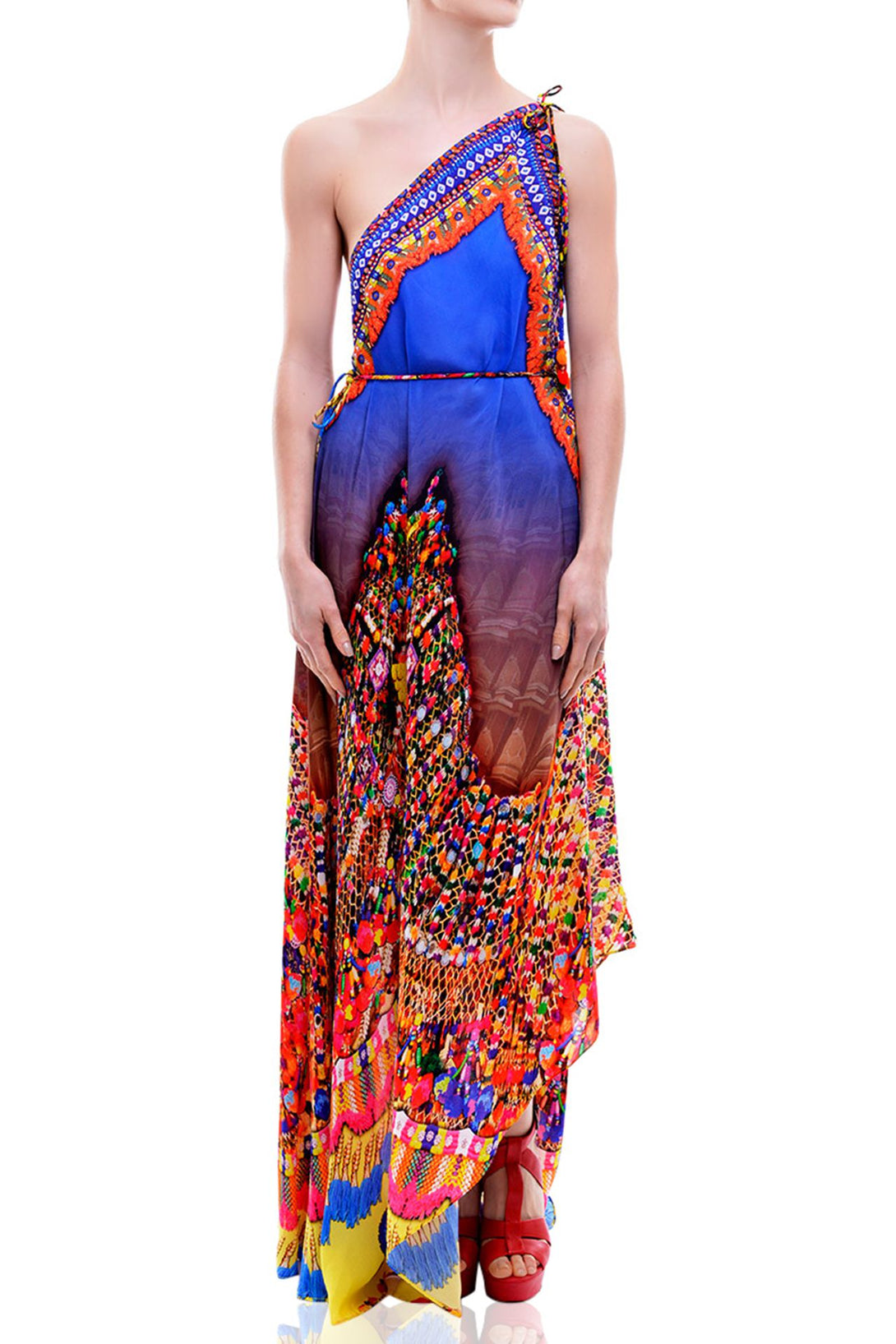  long sleeve blue dress maxi, long summer dresses for women, plunge neck cocktail dress, Shahida Parides,