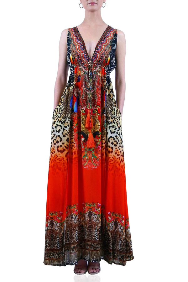  maxi dresses for women orange, formal dresses for women, plus size maxi dresses, Shahida Parides,