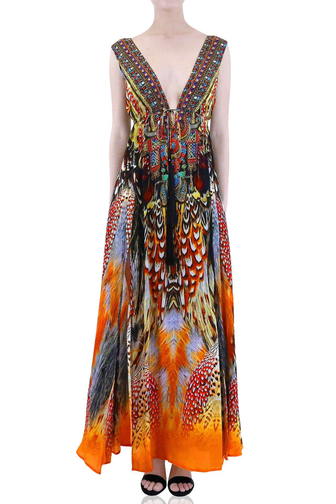  maxi dresses for women orange, formal dresses for women, plus size maxi dresses, Shahida Parides,