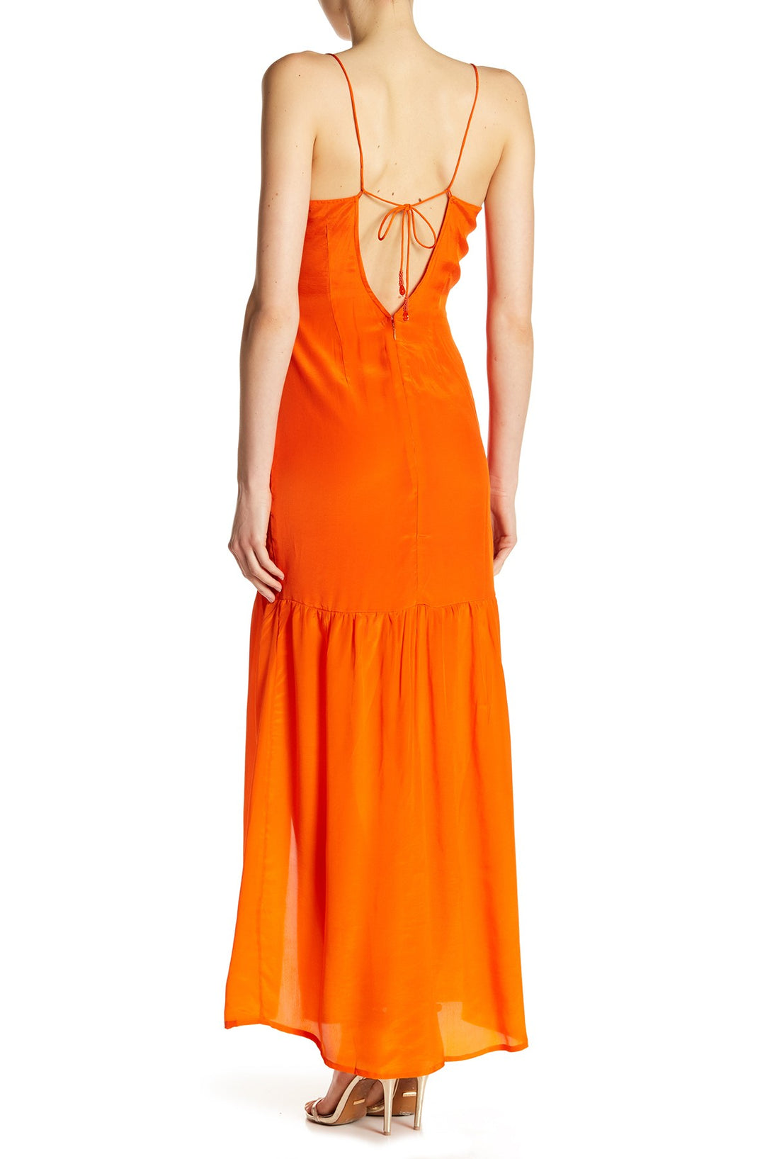  long formal orange dress, long summer dresses for women, Shahida Parides, backless maxi dress,