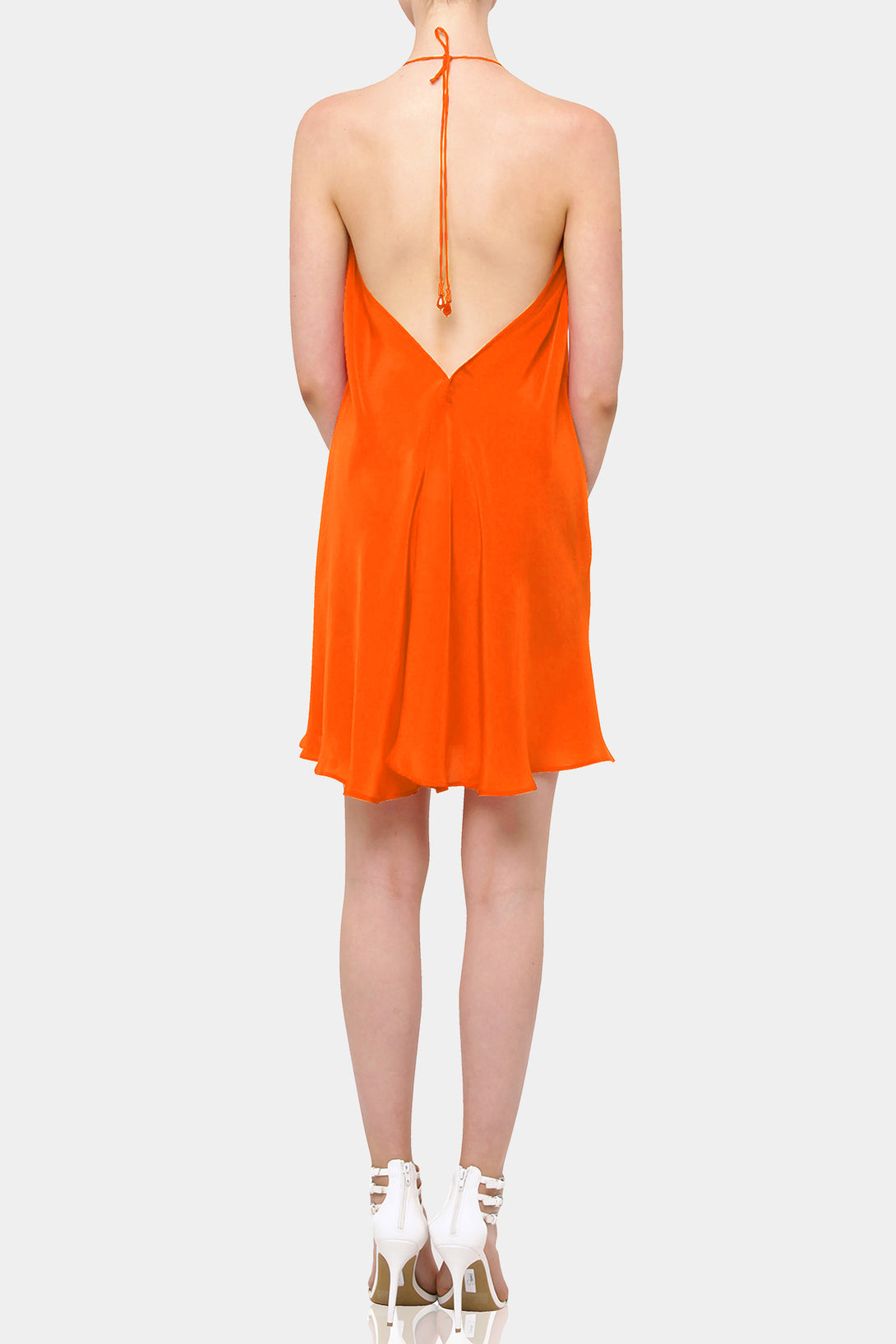  orange mini dress, Shahida Parides, sexy mini dresses for women, sleeveless mini dress,