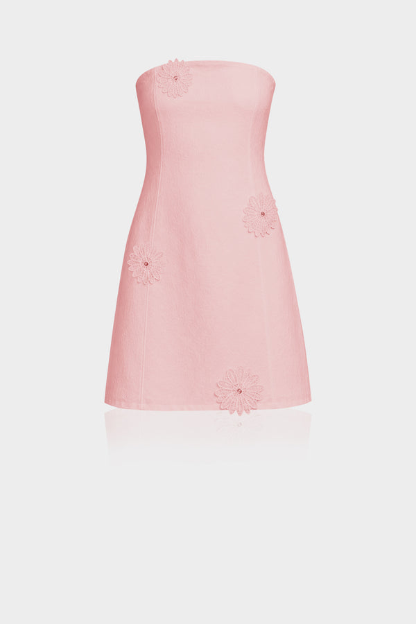lilly pulitzer pink strapless dress sophisticated side slits for ease of movement Vintage Y2K Lilly Pulitzer Strapless